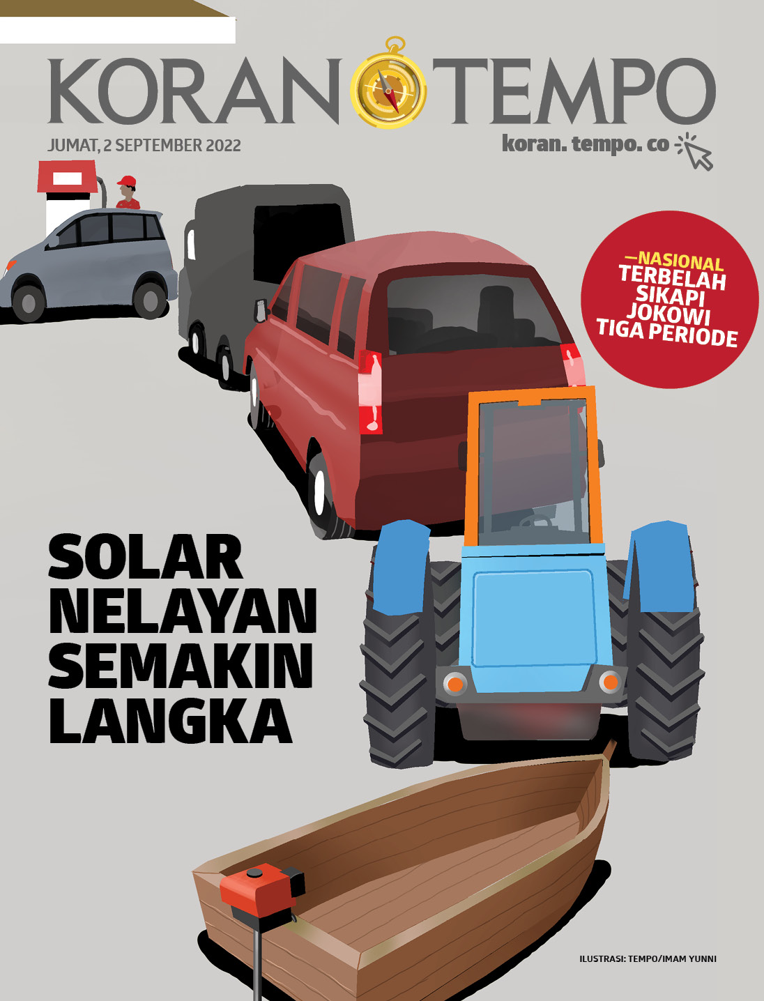 Cover Koran Tempo - Edisi 2022-09-02 -- Solar Nelayan Semakin Langka