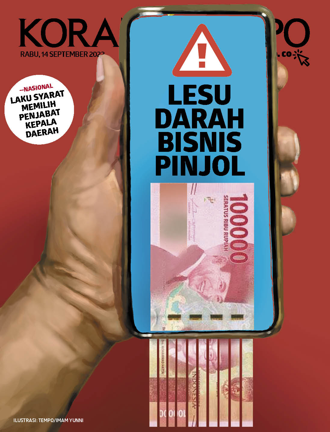 Cover Koran Tempo - Edisi 2022-09-14 -- Lesu Darah Bisnis Pinjol