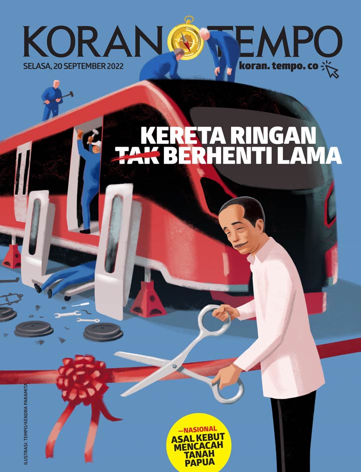 Cover Koran Tempo - Edisi 2022-09-20 -- Kereta Ringan Berhenti Lama