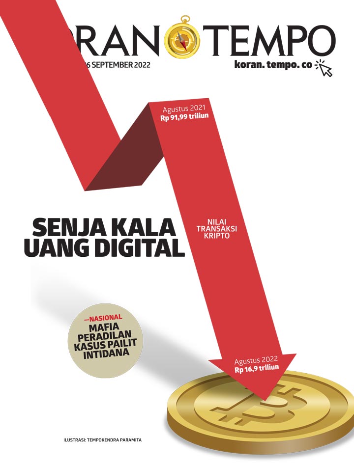 Cover Koran Tempo - Edisi 2022-09-26 -- Senja Kala Uang Digital