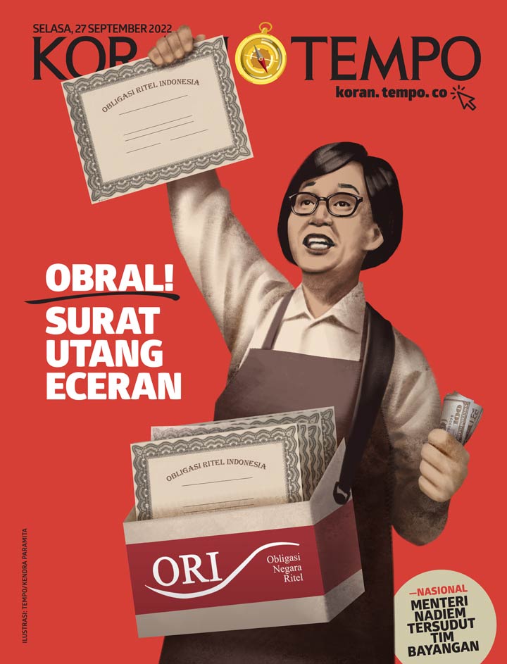 Cover Koran Tempo - Edisi 2022-09-27 -- Obral Surat Utang Eceran