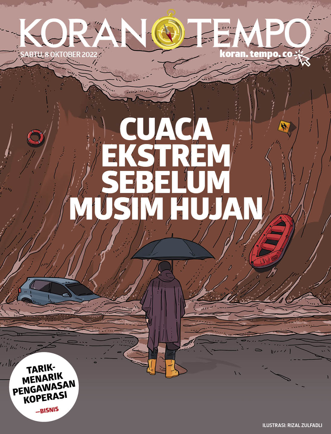 Cover Koran Tempo - Edisi 2022-10-08 -- Cuaca Ekstrem Sebelum Musim Hujan