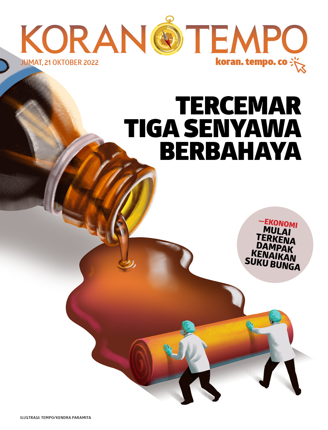 Cover Koran Tempo - Edisi 2022-10-21 -- Tercemar Tiga Senyawa Berbahaya