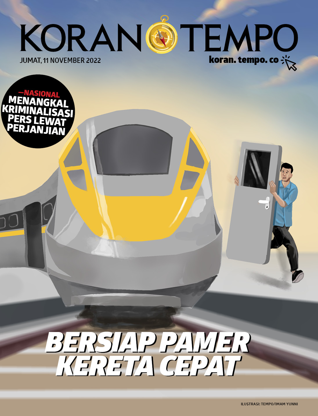 Cover Koran Tempo - Edisi 2022-11-11-Bersiap Pamer Kereta Cepat