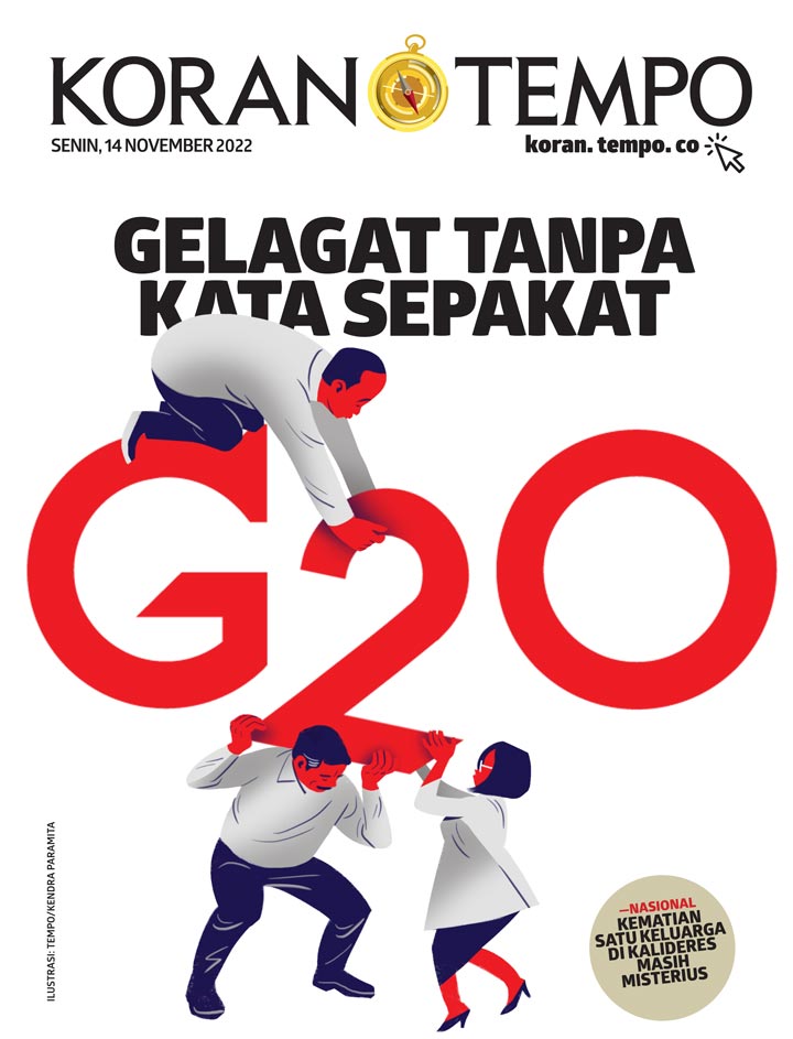 Cover Koran Tempo - Edisi 2022-11-14 -- Gelagat tanpa Kata Sepakat