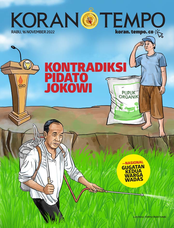 Cover Koran Tempo - Edisi 2022-11-16 -- Kontradiksi Pidato Jokowi
