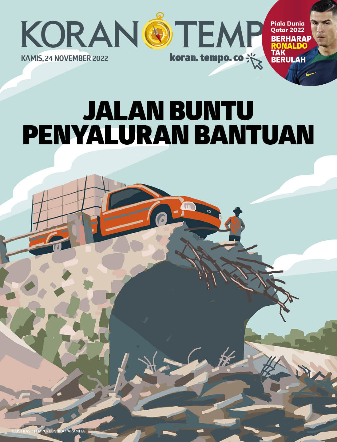 Cover Koran Tempo - Edisi 2022-11-24 -- Jalan Buntu Penyaluran Bantuan