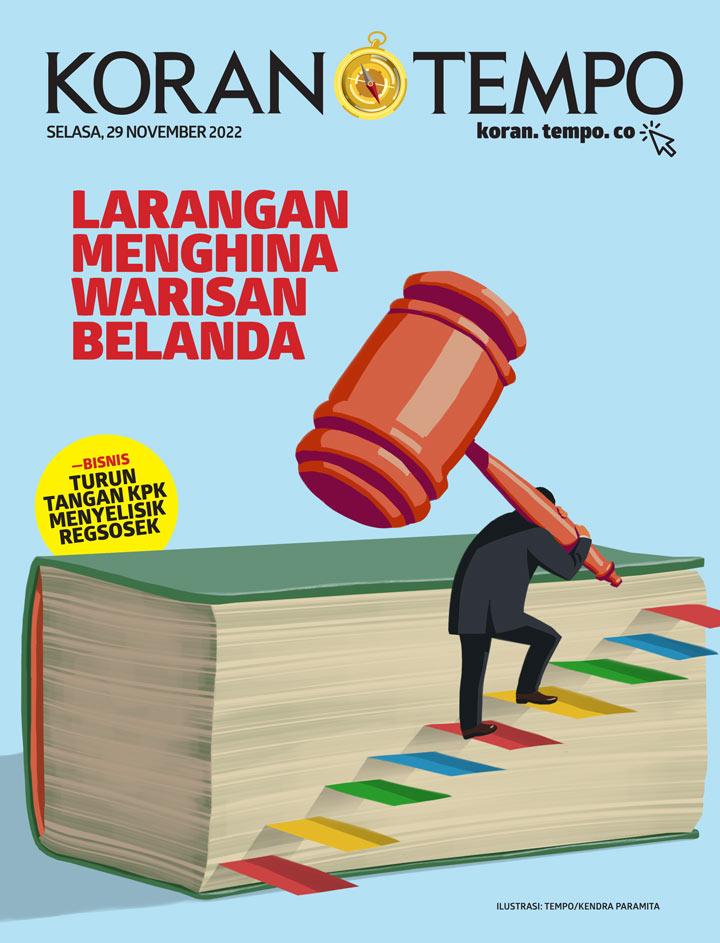 Cover Koran Tempo - Edisi 2022-11-29 -- Larangan Menghina Warisan Belanda