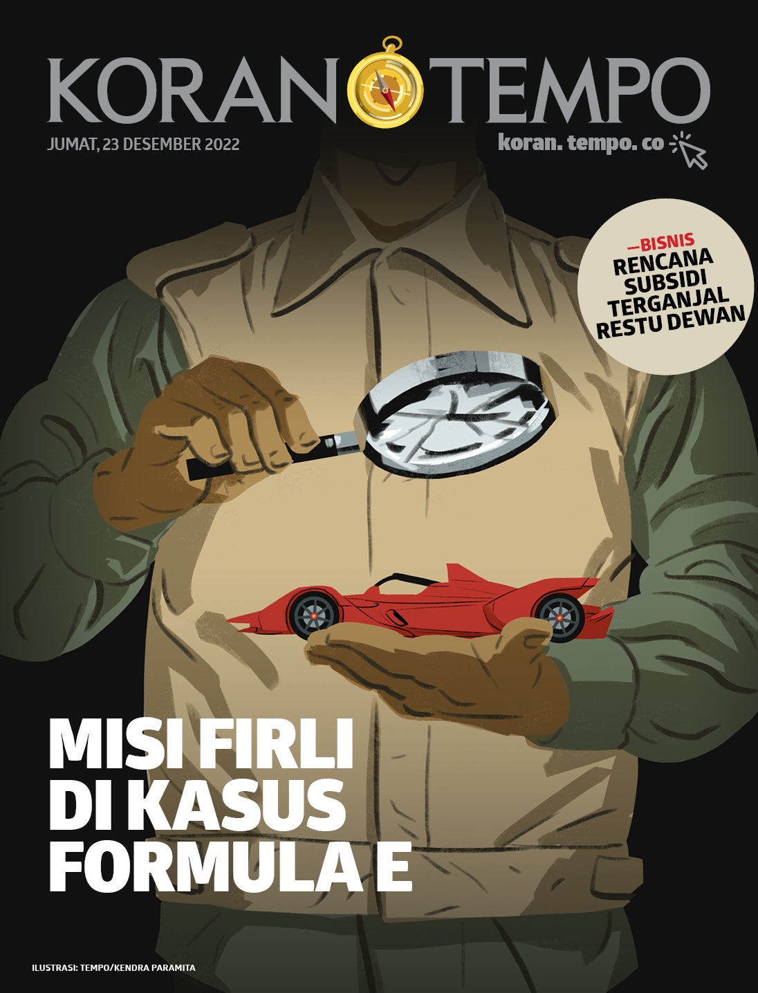 Cover Koran Tempo - Edisi 2022-12-23 -- Misi Firli di Kasus Formula E