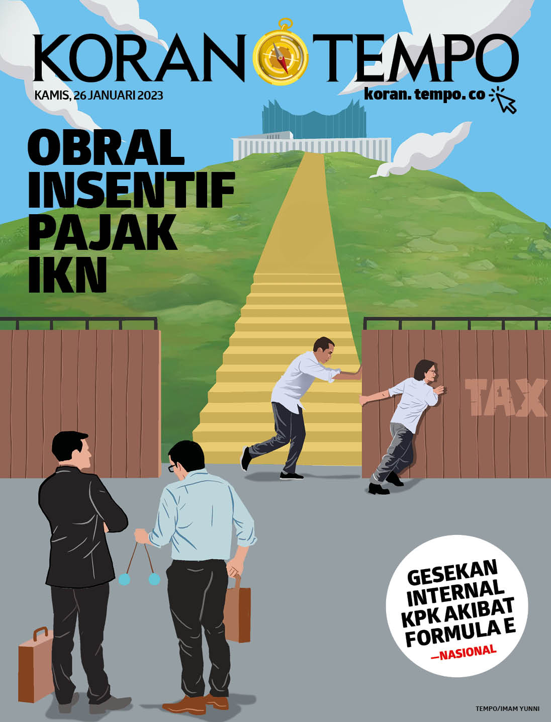 Cover Koran Tempo - Edisi 2023-01-26 -- Obral Insentif Pajak IKN