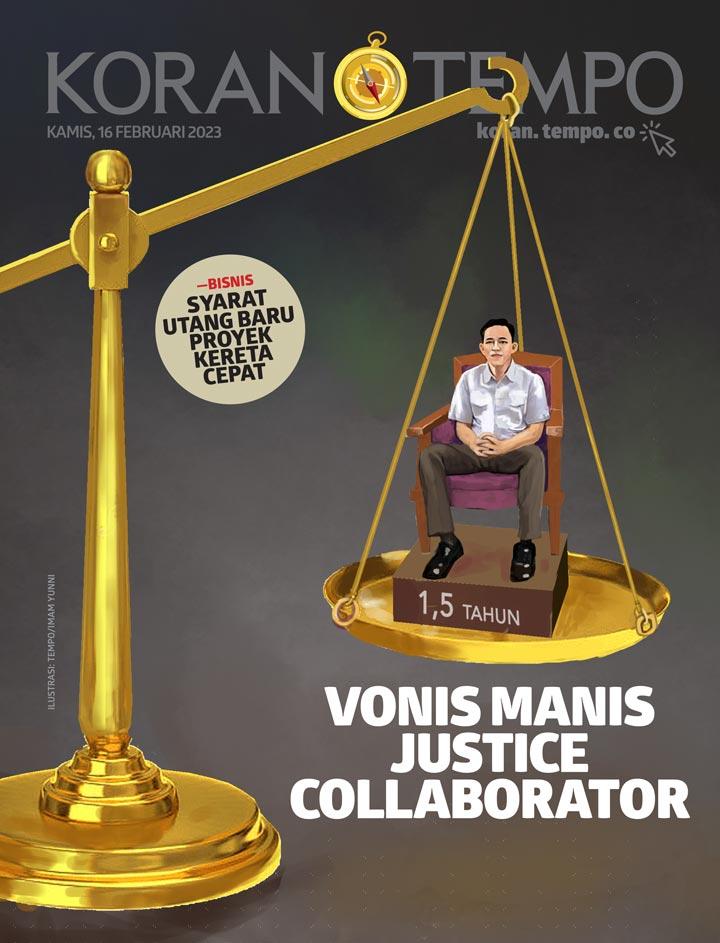 Cover Koran Tempo - Edisi 2023-02-16 -- Vonis Manis Justice Collaborator