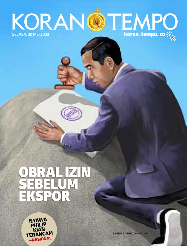 Cover Koran Tempo - Edisi 2023-05-30 -- Obral Izin Sebelum Ekspor