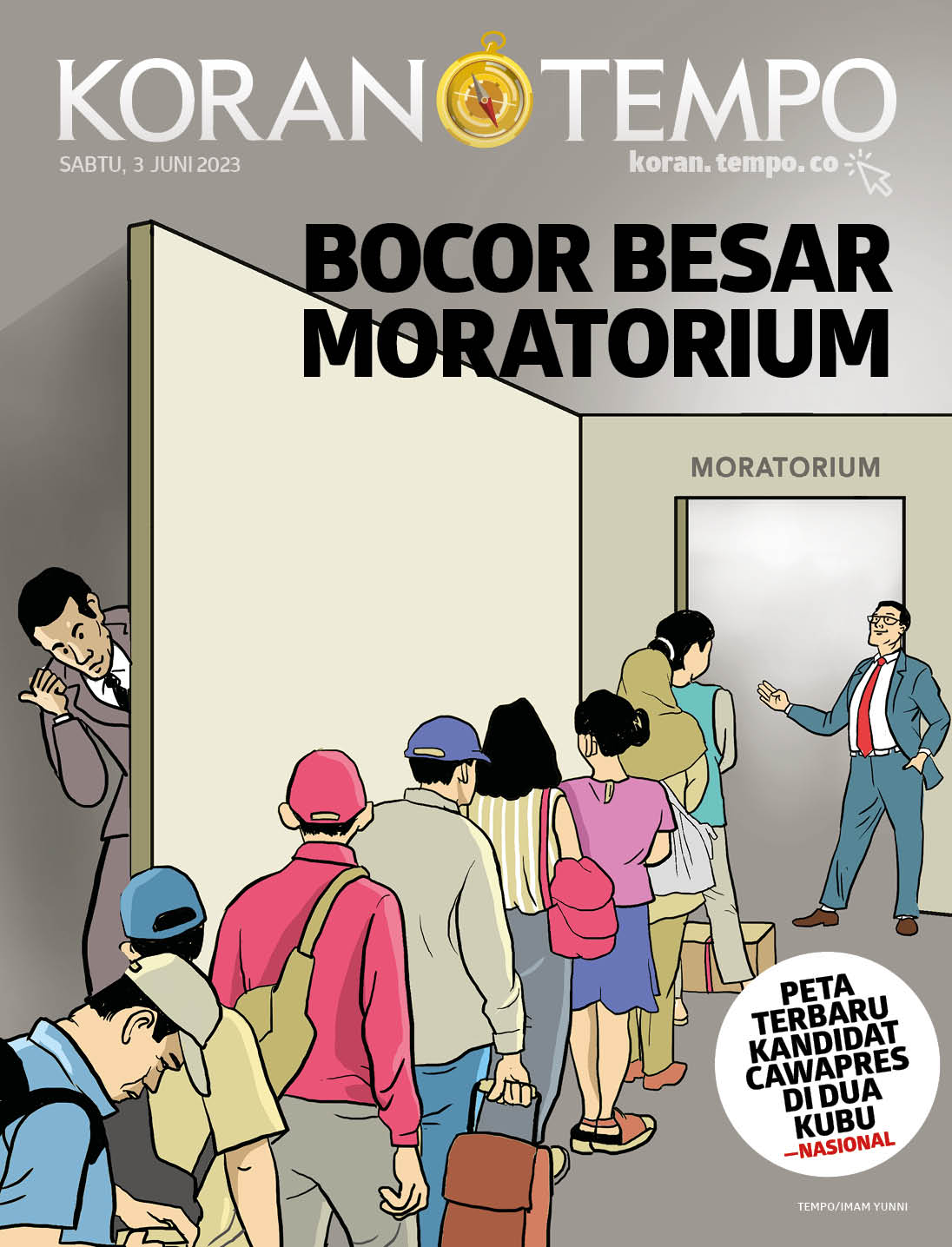 Cover Koran Tempo - Edisi 2023-06-03 -- Bocor Besar Moratorium