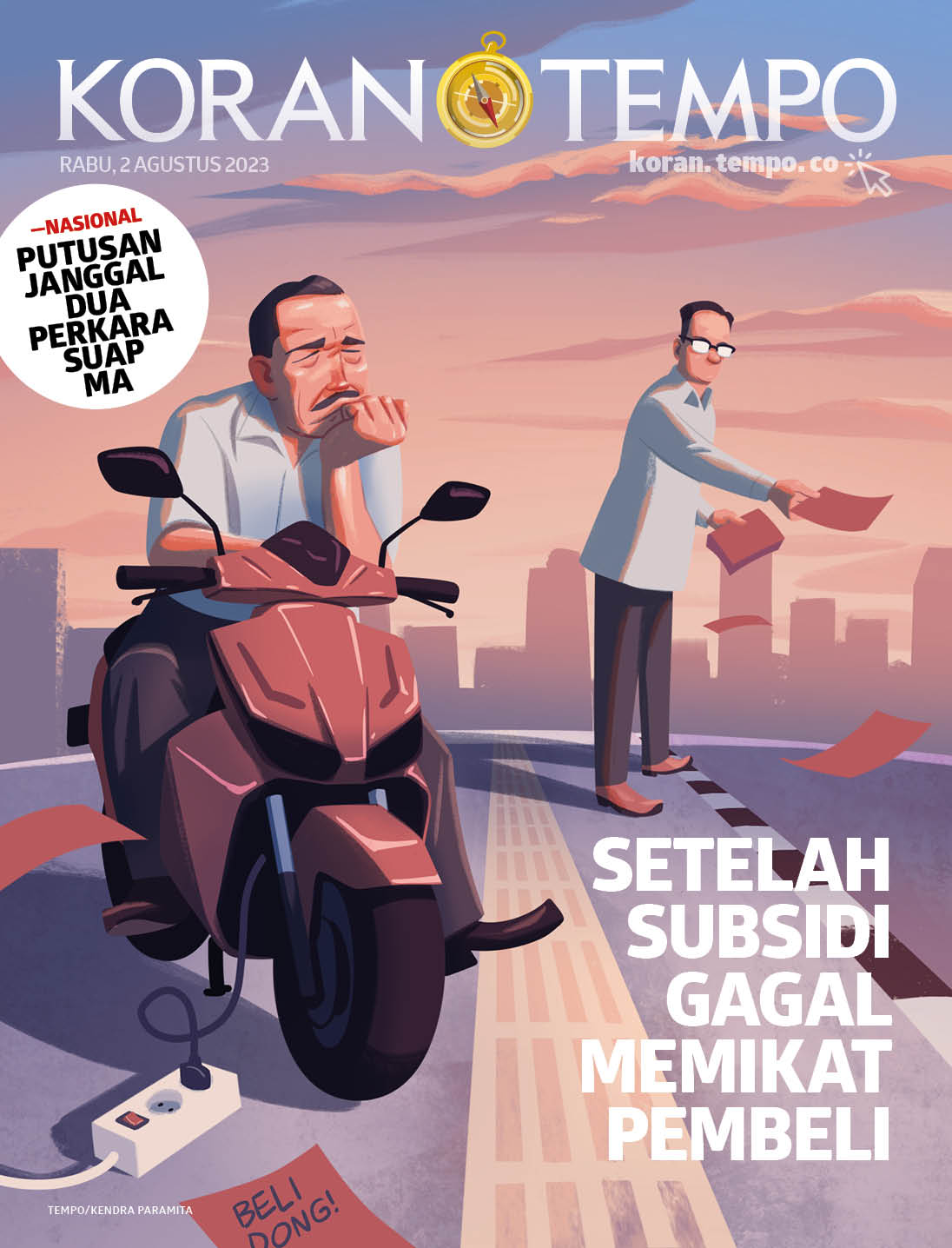 Cover Koran Tempo - Edisi 2023-08-02 -- Setelah Subsidi Gagal Memikat Pembeli
