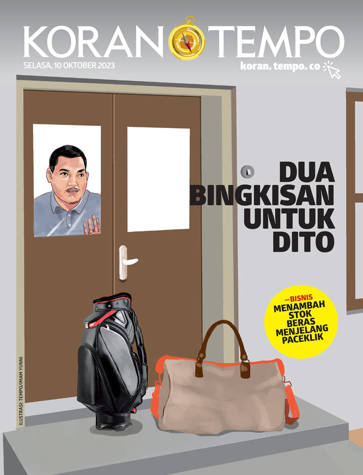 Cover Koran Tempo - Edisi 2023-10-10 -- Dua Bingkisan untuk Dito 