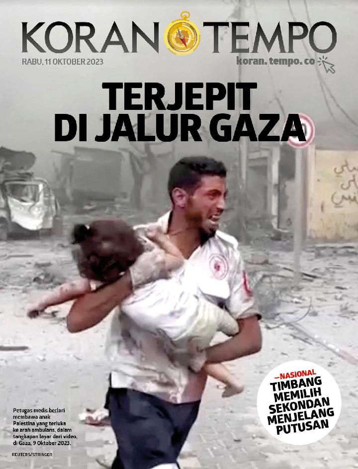 Cover Koran Tempo - Edisi 2023-10-11 -- Terjepit di Jalur Gaza