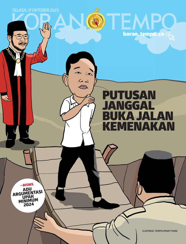 Cover Koran Tempo - Edisi 2023-10-17 -- Putusan Janggal Buka Jalan Kemenakan