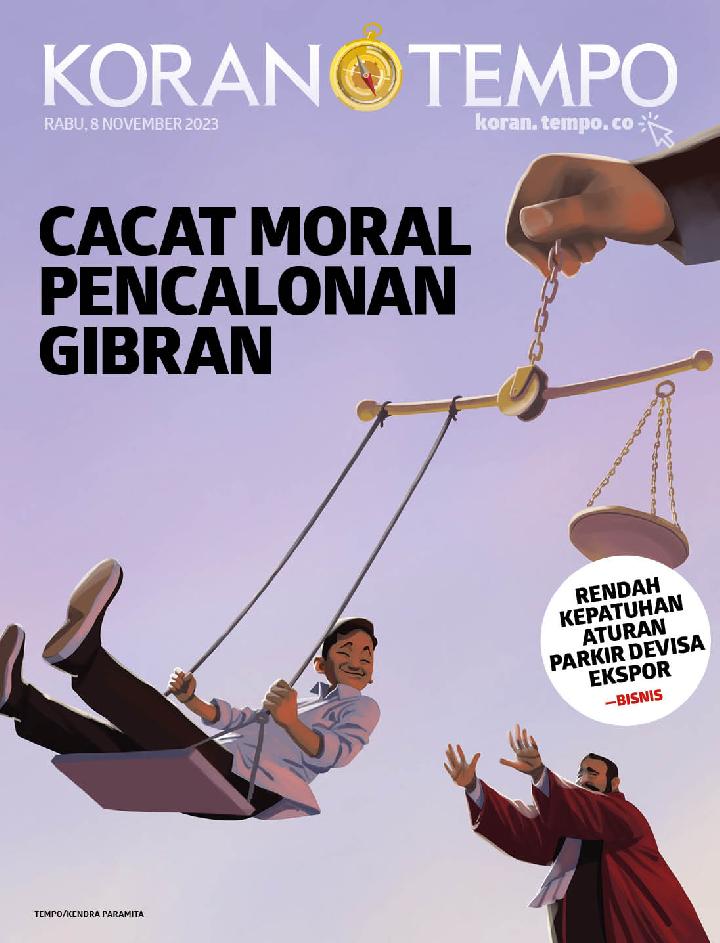 Cover Koran Tempo - Edisi 2023-11-08 -- Cacat Moral Pencalonan Gibran