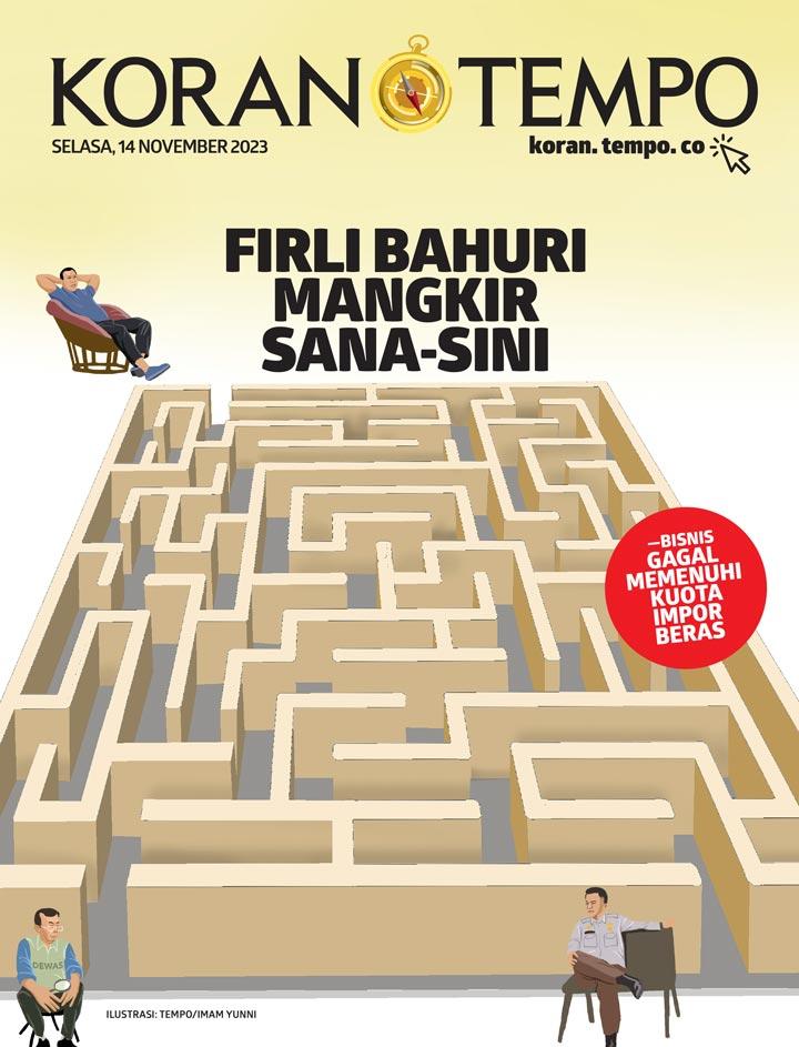 Cover Koran Tempo - Edisi 2023-11-14 -- Firli Bahuri Mangkir Sana-Sini
