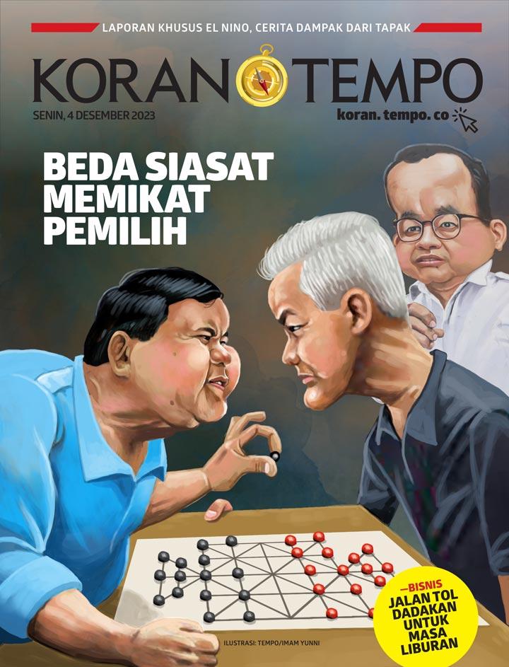 Cover Koran Tempo - Edisi 2023-12-04 -- Beda Siasat Memikat Pemilih