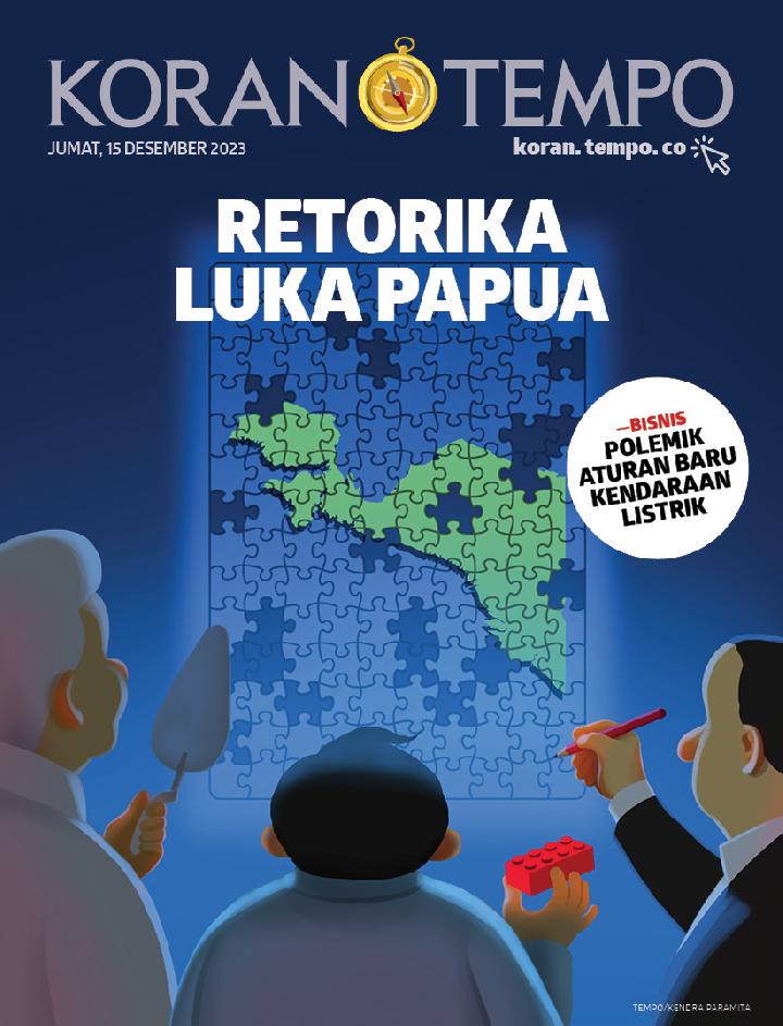 Cover Koran Tempo - Edisi 2023-12-15 -- Retorika Luka Papua