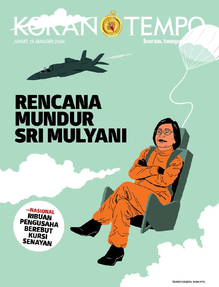 Cover Koran Tempo - Edisi 2024-01-19 -- Rencana Mundur Sri Mulyani
