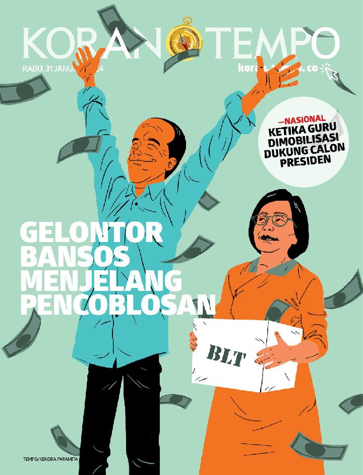 Cover Koran Tempo - Edisi 2024-01-31 -- Gelontor Bansos Menjelang Pencoblosan