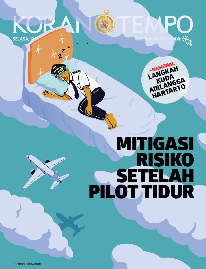 Cover Koran Tempo - Edisi 2024-03-12 -- Mitigasi Risiko Setelah Pilot Tidur