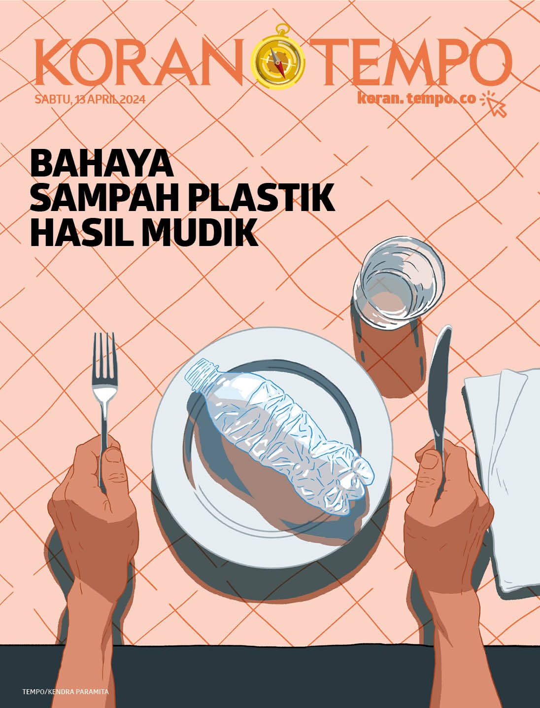 Cover Koran Tempo - Bahaya Sampah Plastik Mudik Lebaran