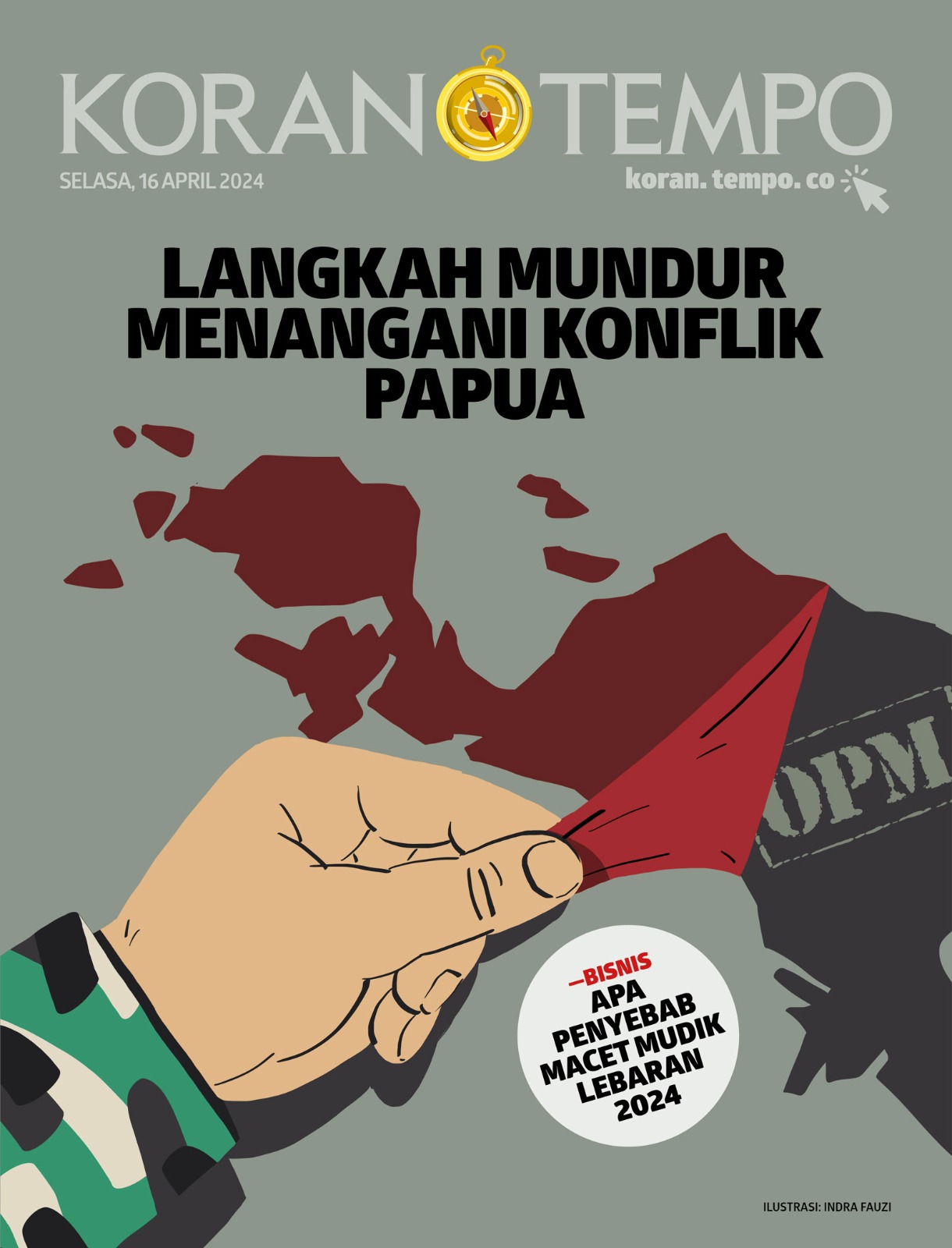 Cover Koran Tempo - Langkah Mundur Menangani Konflik Papua