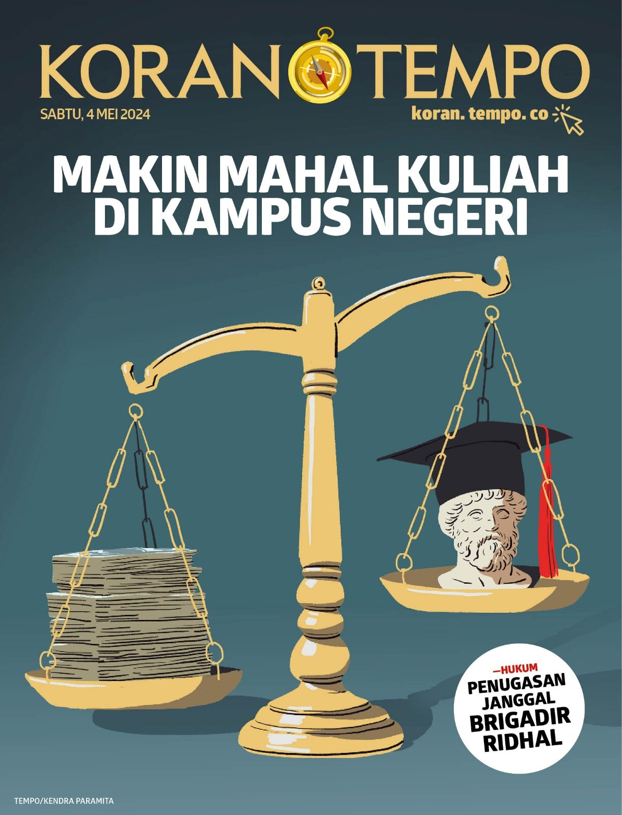 Cover Koran Tempo - Makin Mahal Kuliah di Kampus Negeri