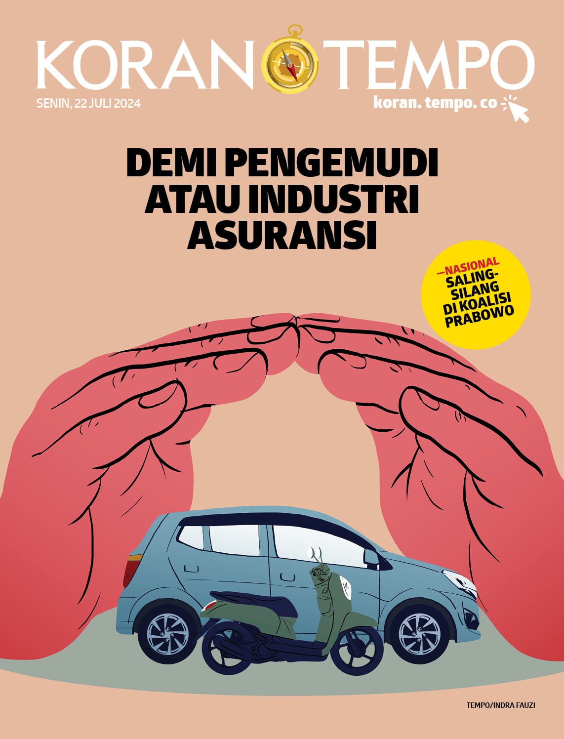Cover Koran Tempo - Edisi 2024-07-22 Asuransi Kendaraan Bermotor