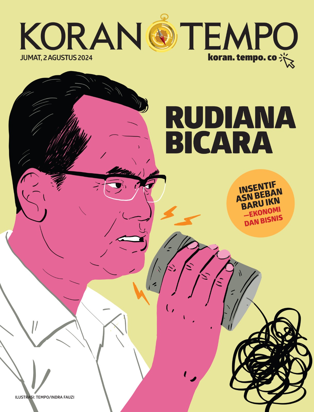 Cover Koran Tempo - Edisi 2024-08-02 Rudiana Bicara