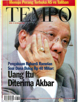 Cover Majalah Tempo - Edisi 2001-10-28