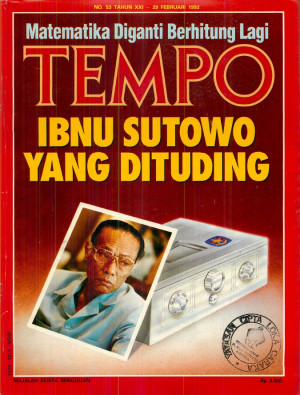 Cover Majalah Tempo - Edisi 1992-02-29