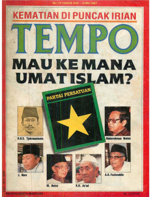 Cover Majalah Tempo - Edisi 1987-05-09