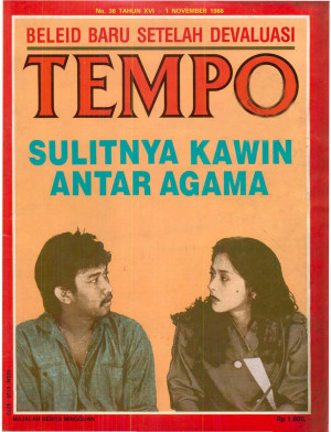 Cover Majalah Tempo - Edisi 1986-11-01