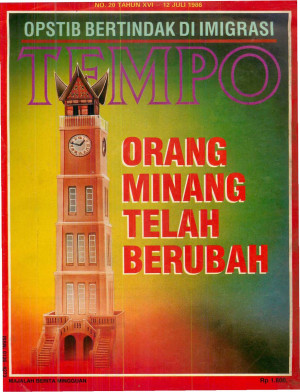 Cover Majalah Tempo - Edisi 1986-07-12