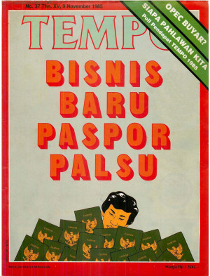 Cover Majalah Tempo - Edisi 1985-11-09