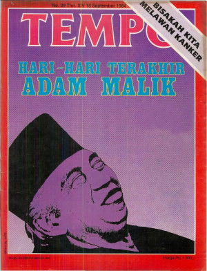 Cover Majalah Tempo - Edisi 1984-09-15