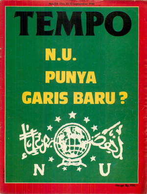 Cover Majalah Tempo - Edisi 1981-09-12