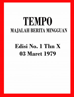 Cover Majalah Tempo - Edisi 1979-03-03