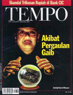 Cover Majalah Tempo - Edisi 2002-09-01