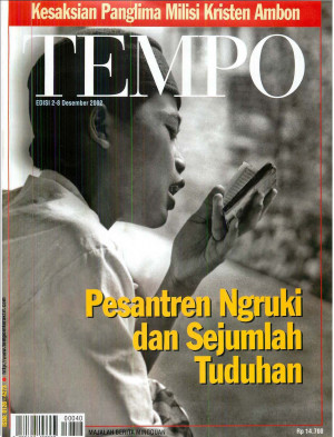Cover Majalah Tempo - Edisi 2002-12-08