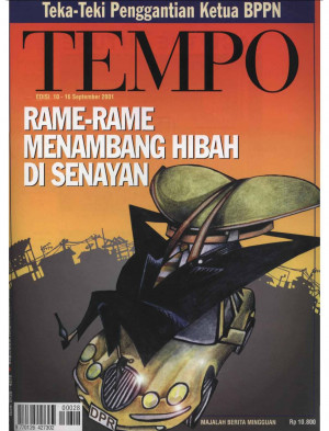 Cover Majalah Tempo - Edisi 2001-09-16