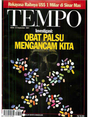 Cover Majalah Tempo - Edisi 2001-09-09