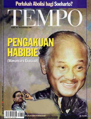 Cover Majalah Tempo - Edisi 2001-12-30