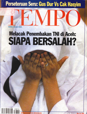 Cover Majalah Tempo - Edisi 2003-06-08