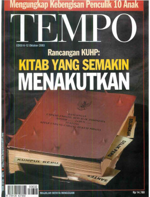Cover Majalah Tempo - Edisi 2003-10-12
