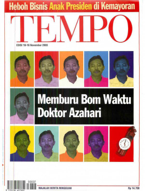 Cover Majalah Tempo - Edisi 2003-11-16
